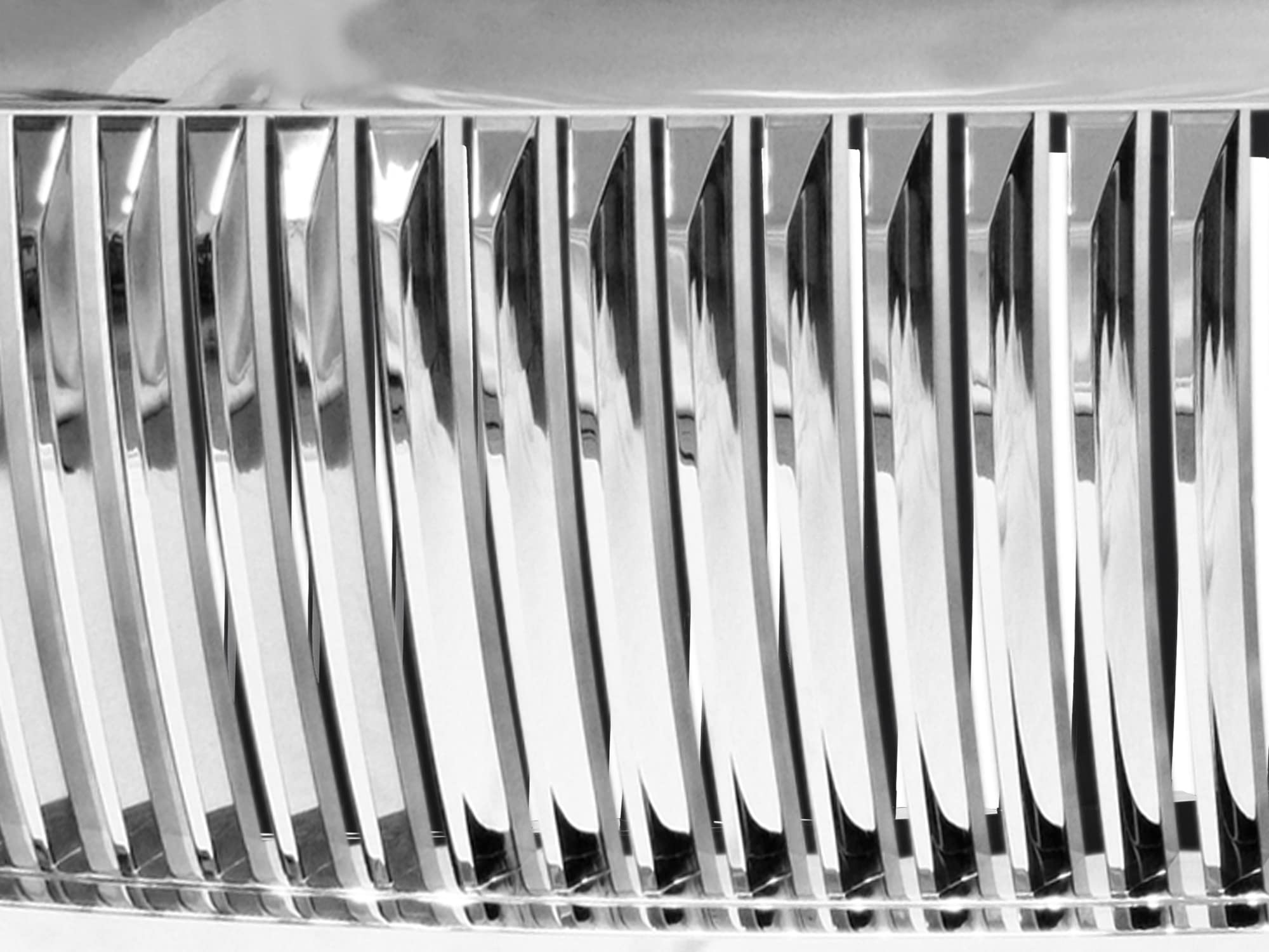 Vertical Front Hood Grille Armordillo USA 7148260 - Chrome Fits 1999-2004 Ford F250 F-250 / F350 F-350 / F450 F-450 Super Duty