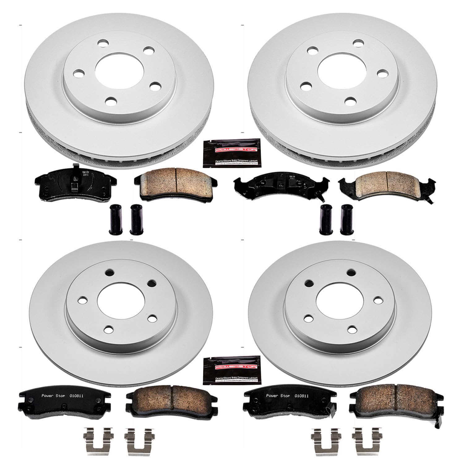 Power Stop KOE2763 Replacement Brake Kit-OE Brake Rotors & Ceramic Brake Pads For Cadillac DeVille, Cadillac Eldorado, Cadillac Seville [Model Specific] Autospecialty