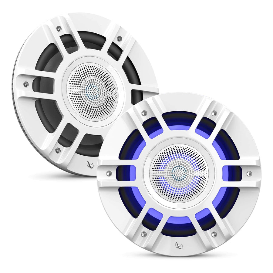 Kappa Marine Infinity KAPPA8130M White 8" Premium 3-Way RGB LED Convertible Speakers