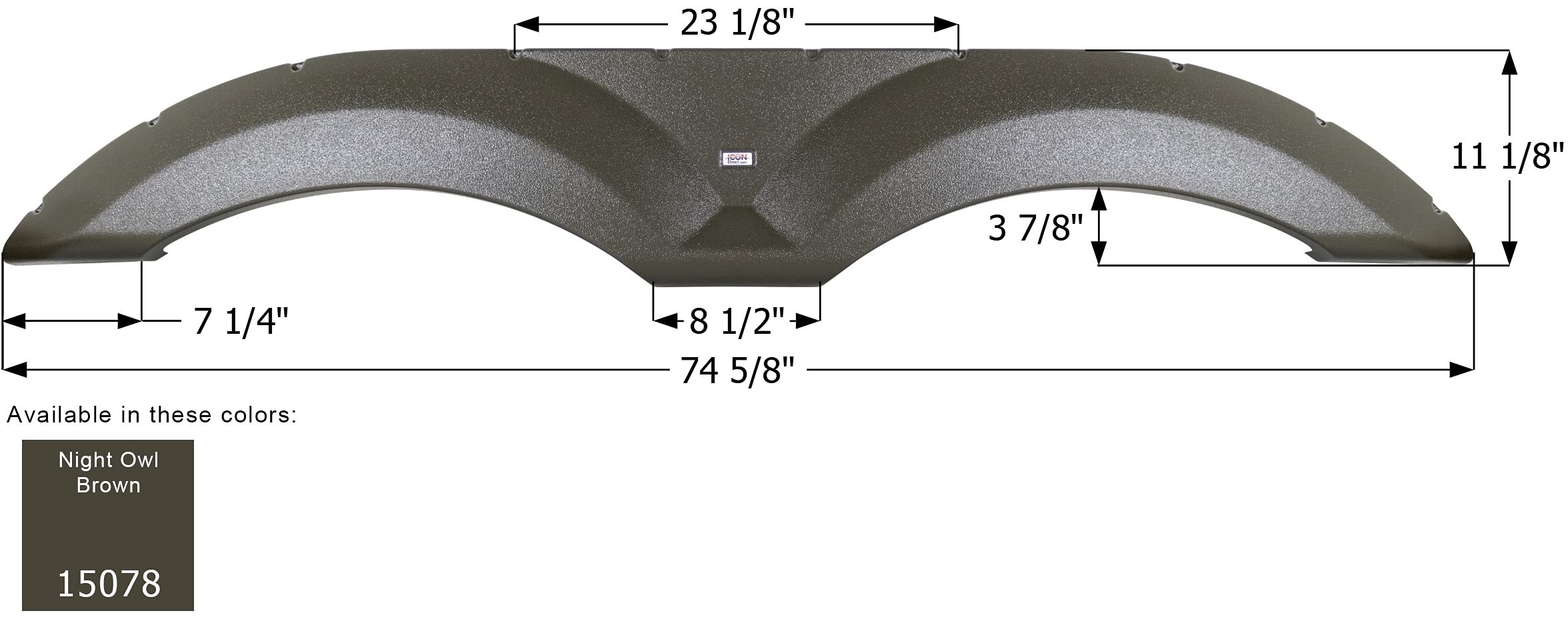 Fender Skirt ICON 15078, Tandem, Forest River, FS5078, Night Owl Brown