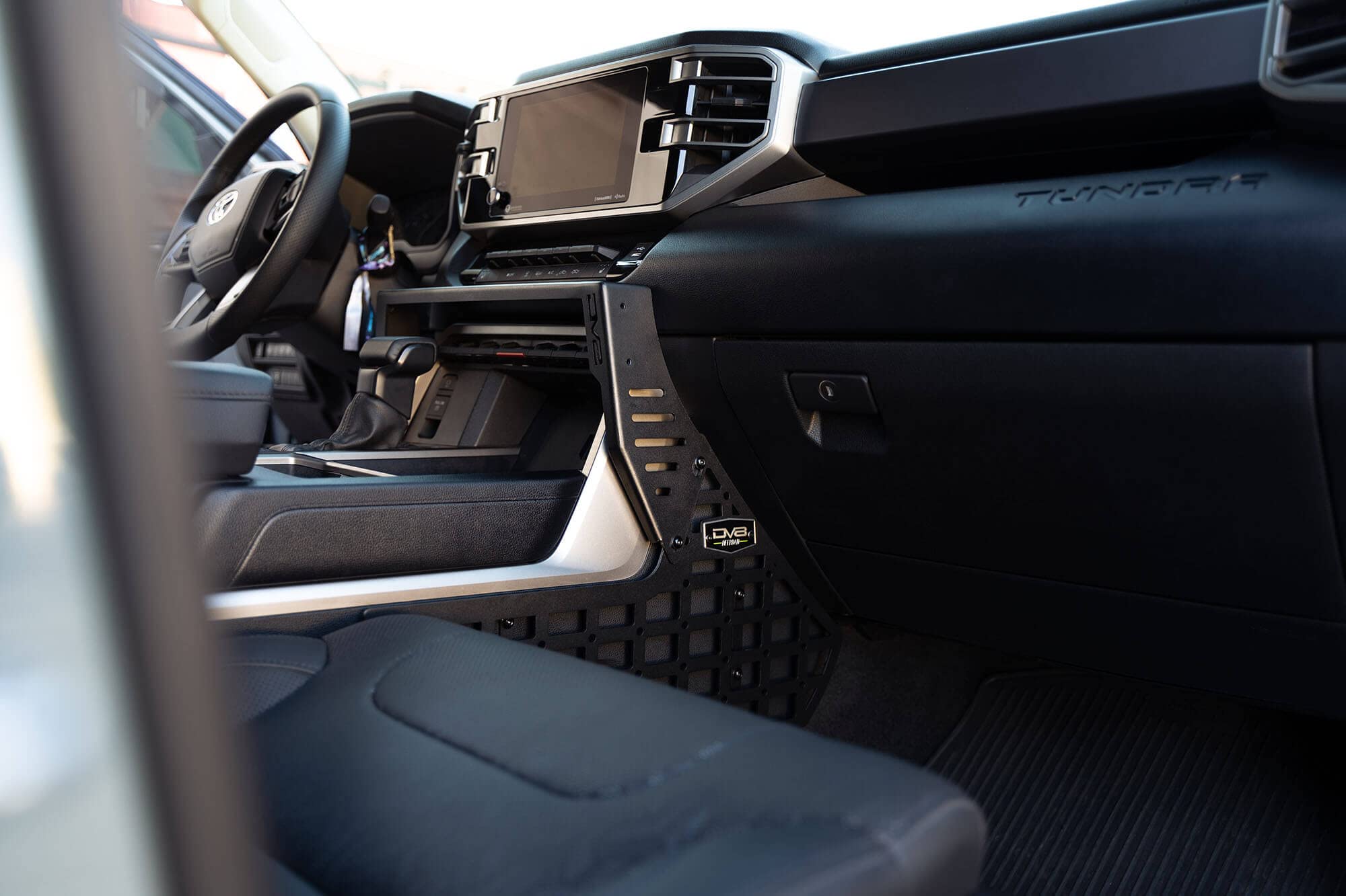 Center Console DV8 Offroad Molle Panels & Device Bridge for 2022-2025 Toyota Tundra & 2023 Sequoia | Mount for Cell Phone, GPS, & Other Accessories | Truck Cargo Storage | Quick & Easy Installation