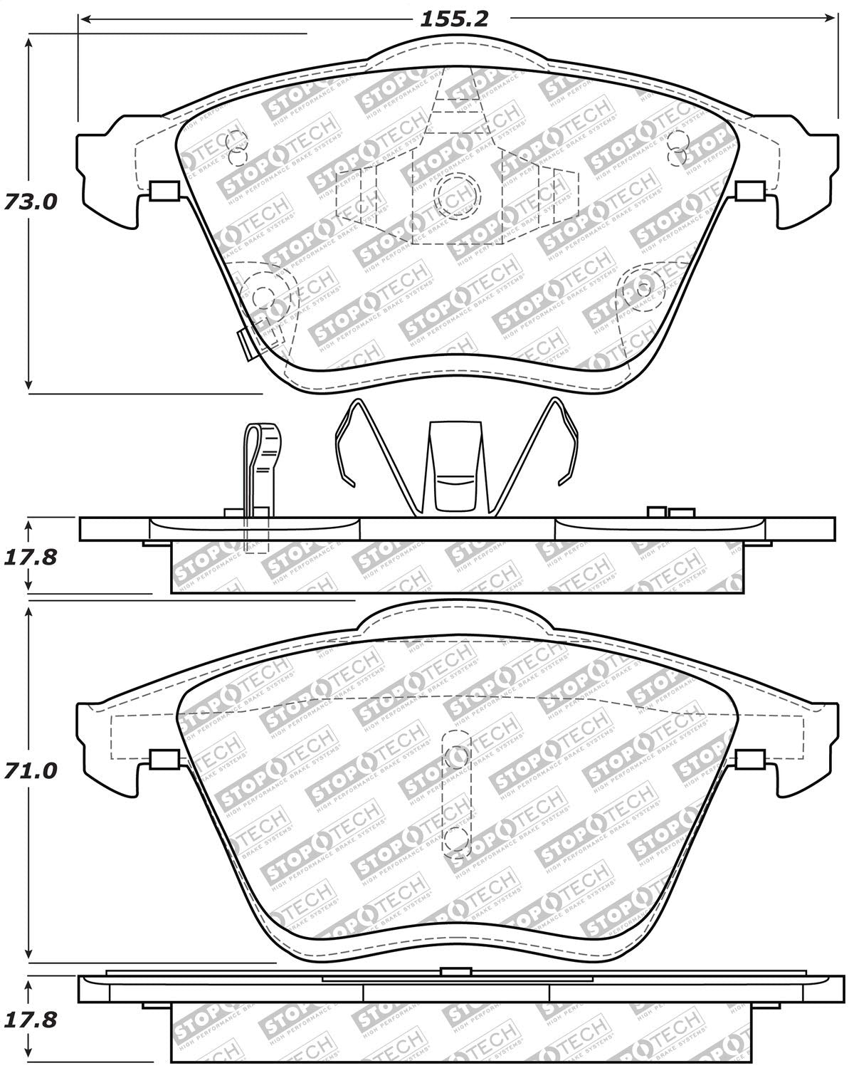Brake Pads StopTech 305.11860 Street Select with Hardware