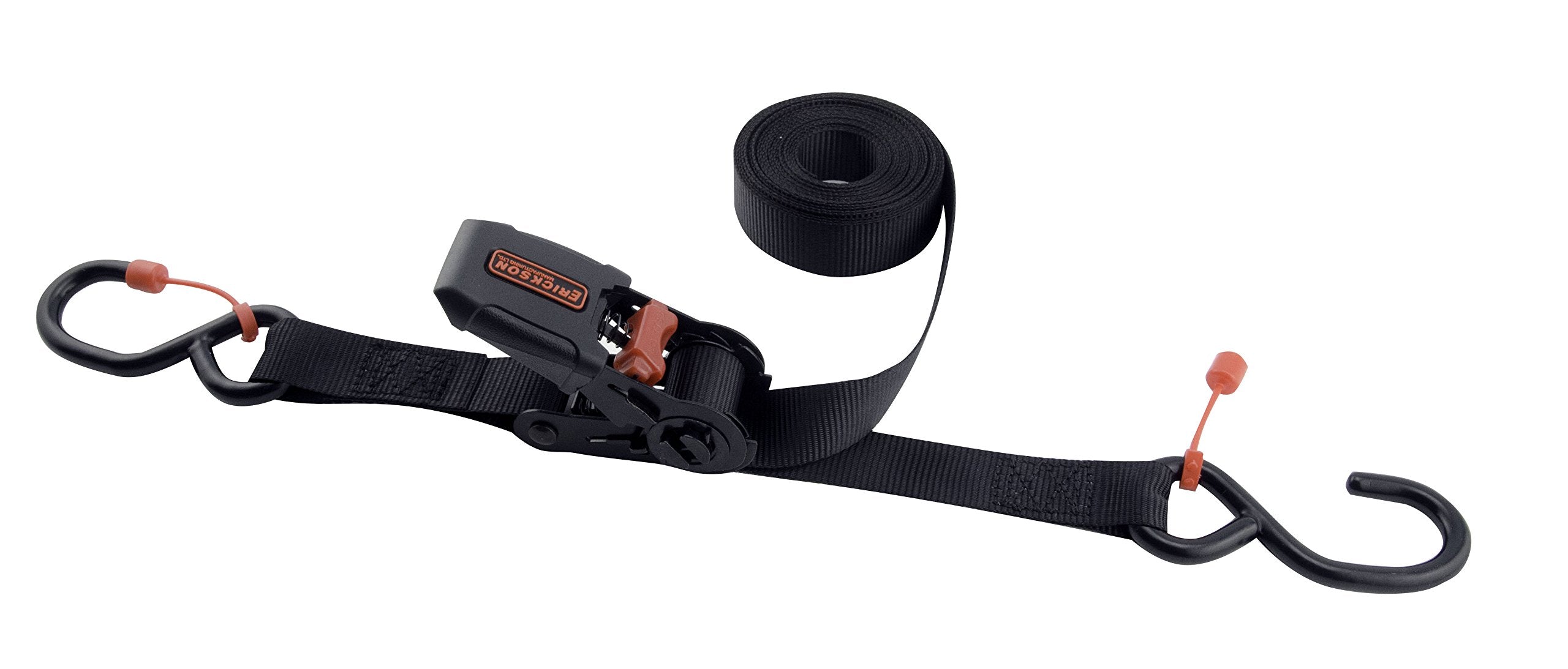 31408 Erickson Soft Grip Ratchet Strap (with Cap Locks, 1" x 15', 1300 lbs.), 4 Pack