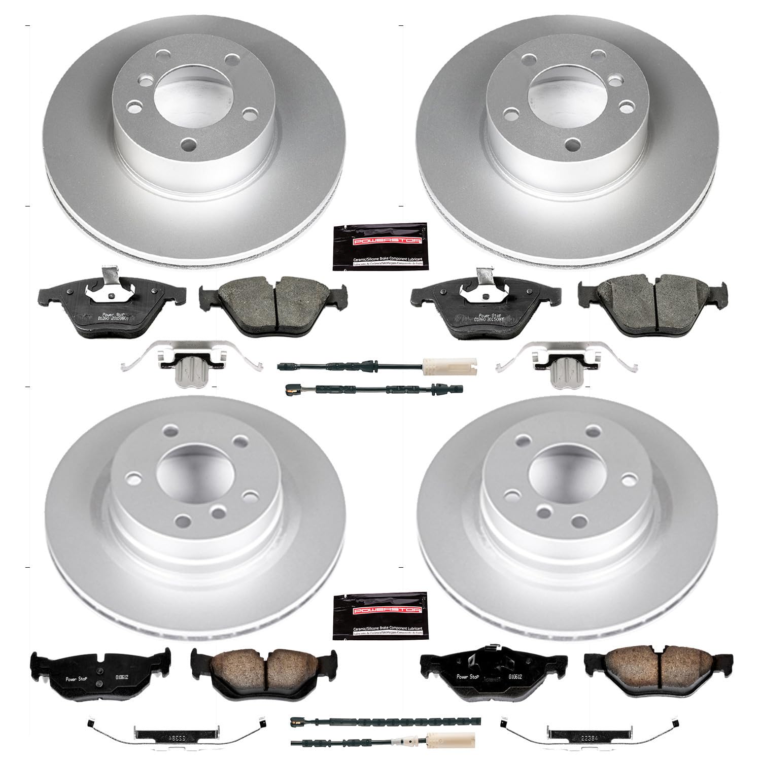 Power Stop Z23 Evolution Geomet Coated Brake Kit For BMW 328i Front and Rear 2011-2013 [Model Specific]