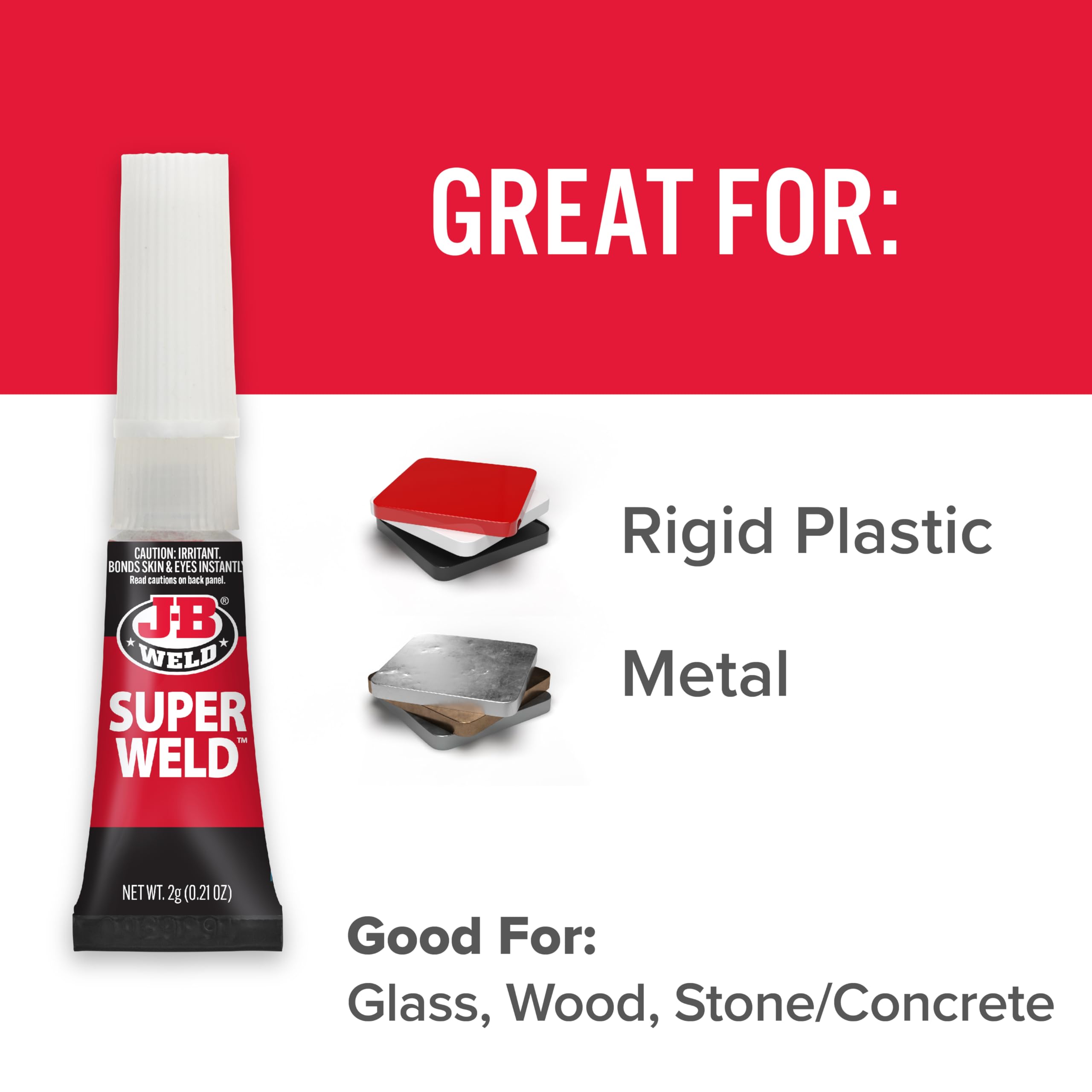 SuperWeld J-B Weld 33102 Glue - 2g Super Glue Tubes
