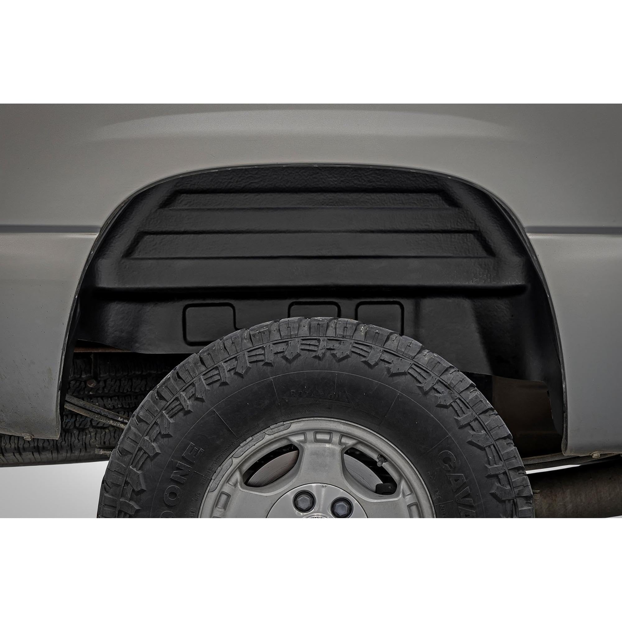 Rear Wheel Well Liners Rough Country for Chevy Silverado/GMC Sierra 1500 2WD/4WD (1999-2006 & Classic) - Heavy-Duty Rear Fender Liners for Mud & Debris Protection, Made in USA