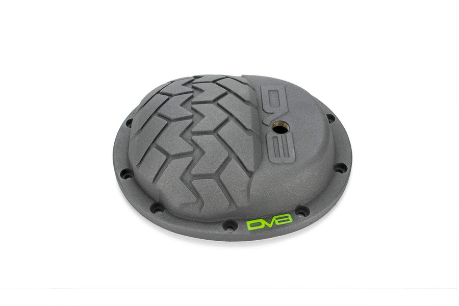 D-JP-110001-D30 | DV8 Offroad Differential Cover fits 2007-18 Wrangler JK with Dana 30 Axle | Increased Oil Capacity | Added Structural Rigidity | Tire Tread Pattern | Grey Powder Coat