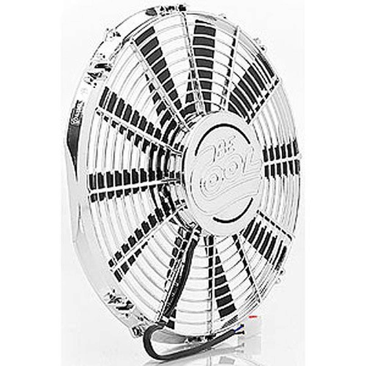 Be Cool Show & Go 75109 12" Chrome Puller Fan with Billet Cover