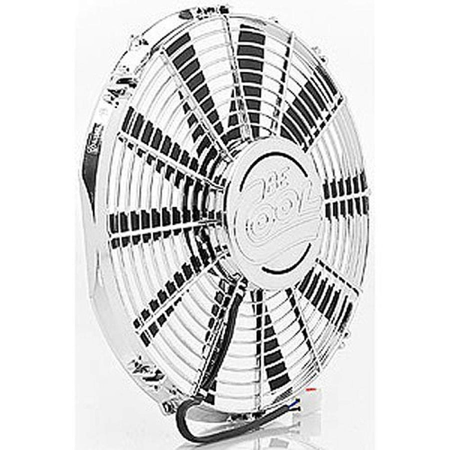 Be Cool Show & Go 75109 12" Chrome Puller Fan with Billet Cover