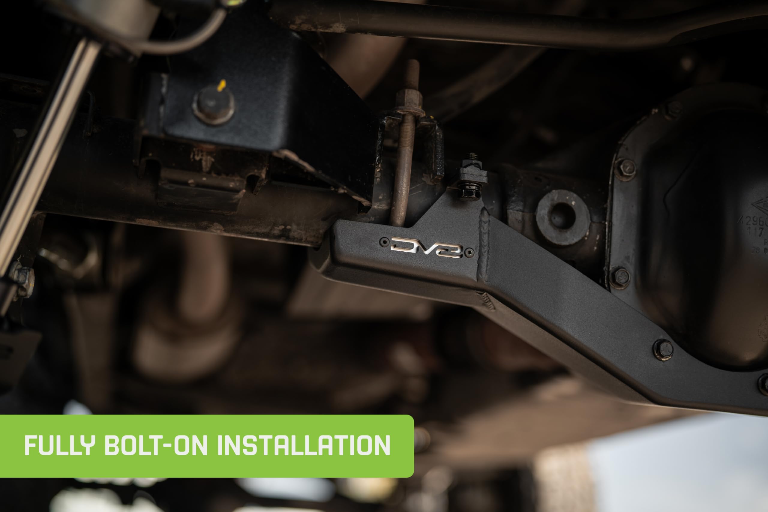 Rear Differential Skid Plate DV8 Offroad for 2007-2018 Jeep Wrangler JK w/Dana 44 Rear Axle | Pinion Skid Prevents Oil Leaks & Getting Hung Up on Rocks | Rigid Design | Steel | Powder Coated Finish