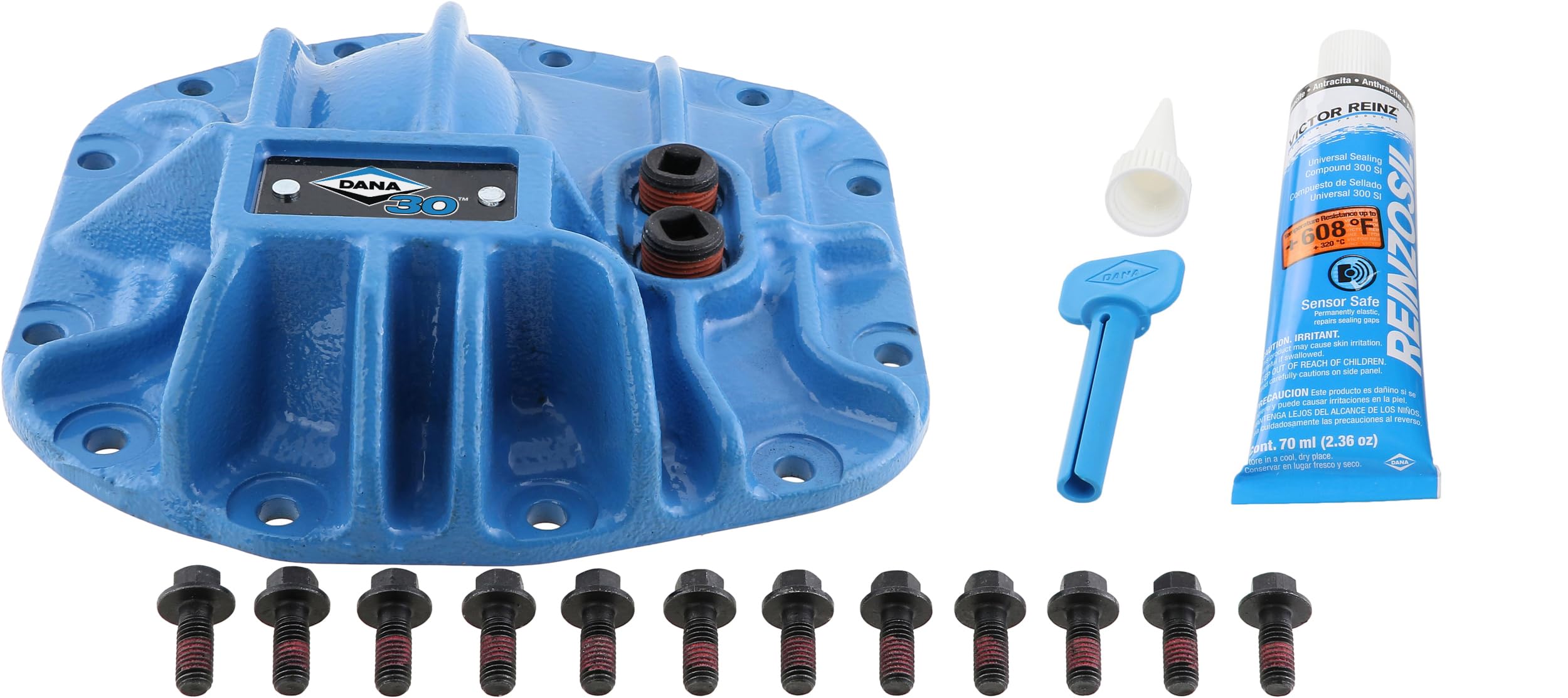 Spicer Nodular Iron 10053465 Front Dana 30 Differential Cover Compatible with Select Wrangler JL - Blue