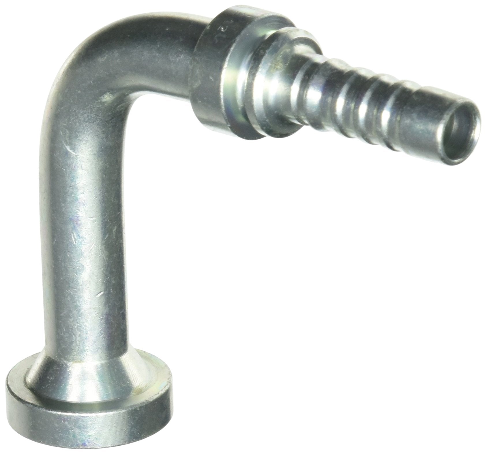 Gates GlobalSpiral 8GS-8FLH90-080 Couplings, Code 62 O-Ring Flange Heavy, Zinc Plated Carbon Steel, 3.46", 90° Bent Tube, 1/2" ID