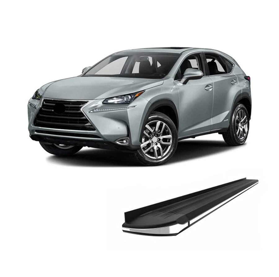 Black Aluminum Black Horse Exceed Running Boards Compatible with 2015-2017 Lexus NX200t&2018-2020 Lexus NX300&2018-2020 Lexus NX300