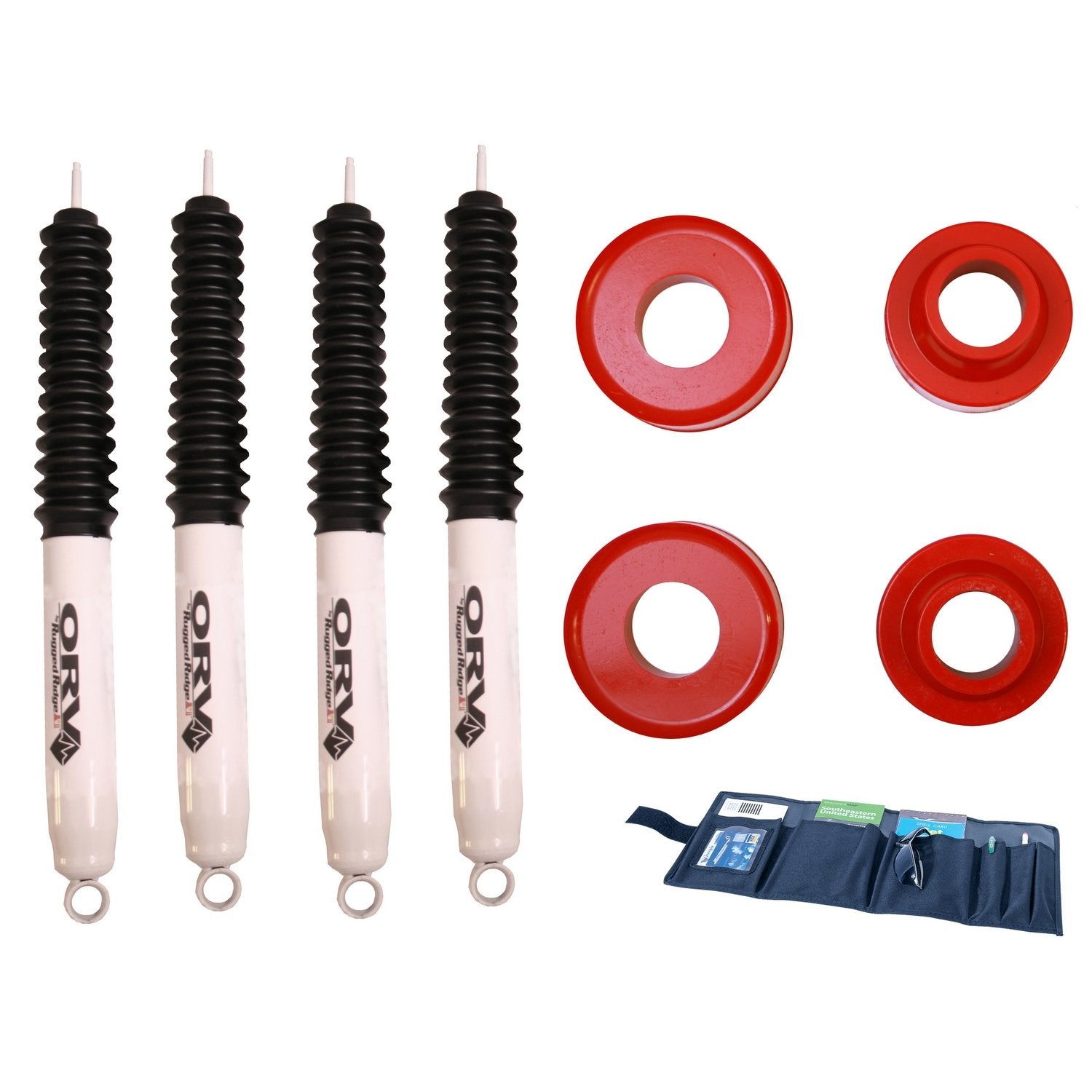 Suspension Coil Spring Spacer Kit, Rugged Ridge | 2 Inch Lift, Shocks | 18415.80 | Fits 1999-2004 Jeep Grand Cherokee WJ
