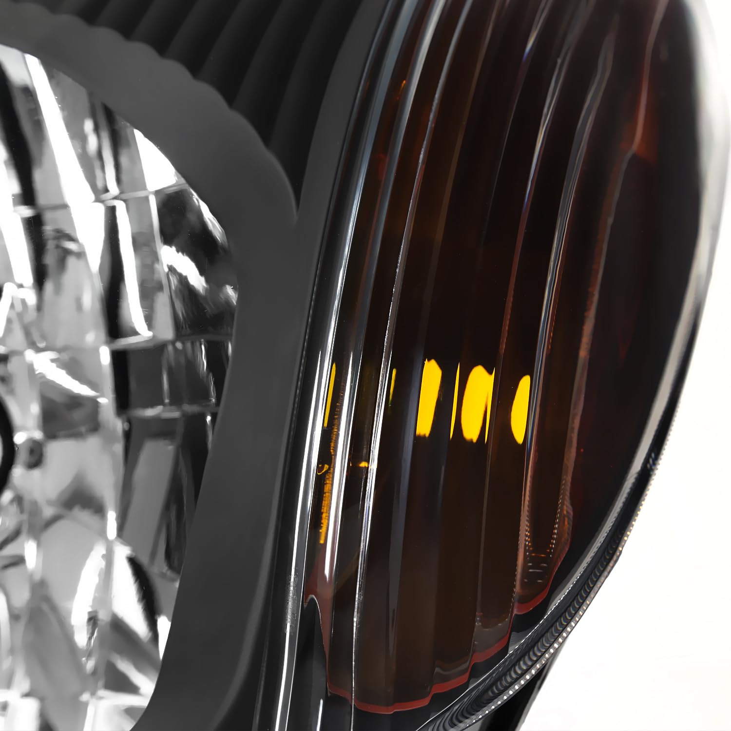 Black Headlights SPEC-D TUNING Compatible with 2001-2003 Toyota RAV4, Left + Right Pair Headlamps Assembly
