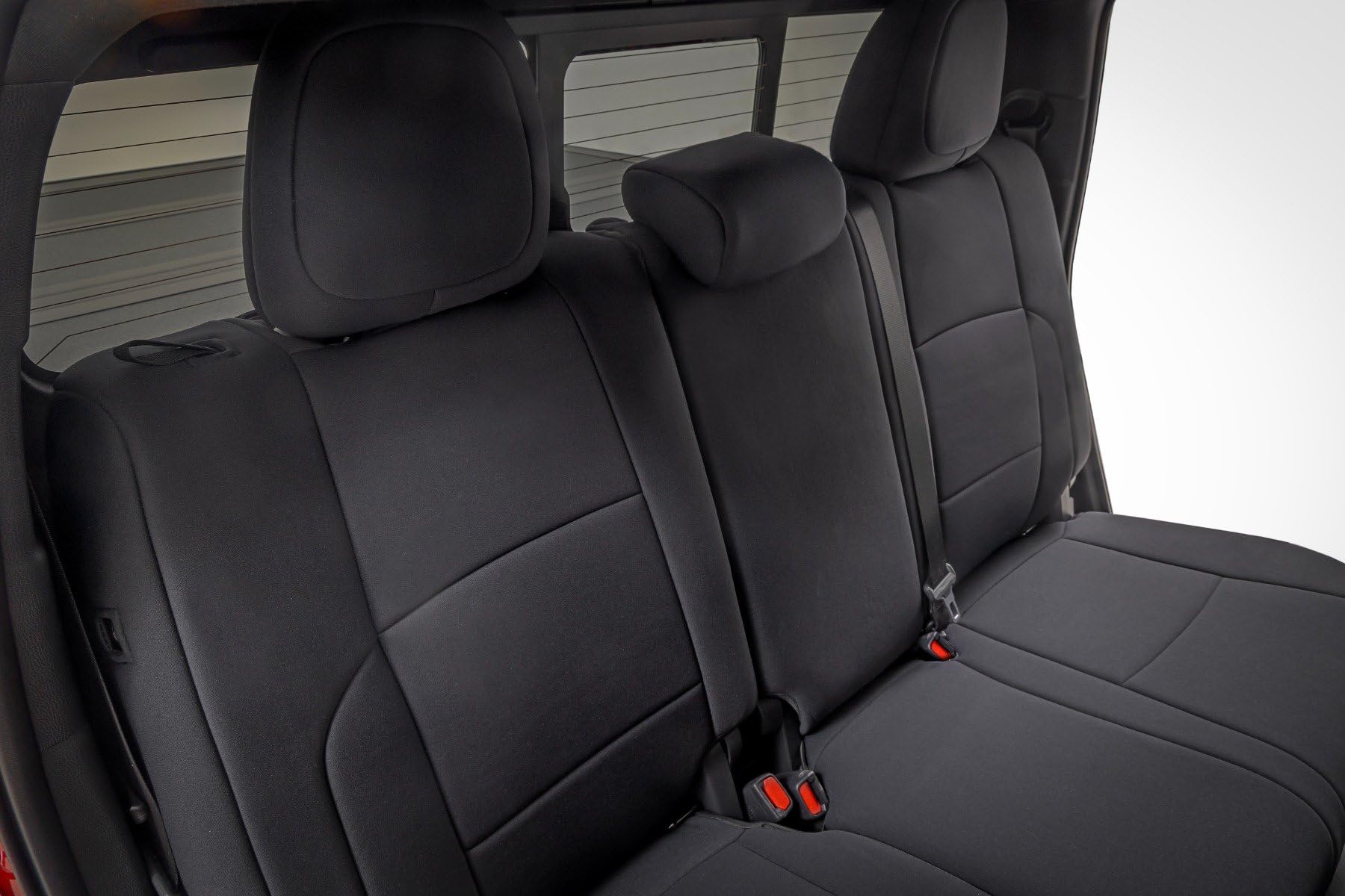 Rough Country Neoprene Seat Covers for Tacoma Toyota (2024-2025) Double Cab - Waterproof & UV Resistant, Foam Padded, Front & Rear Seat Cover Set