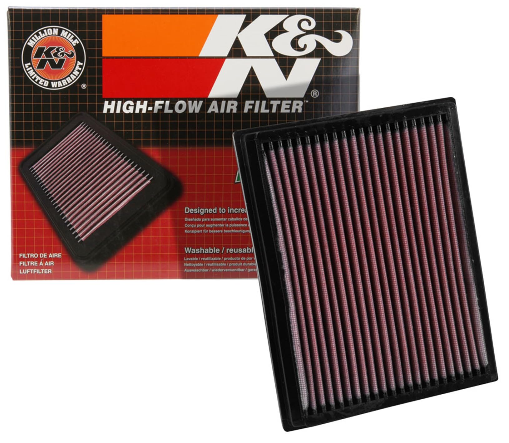 K&N Engine Air Filter: Washable, Increase Power & Acceleration, Premium, Replacement Car Air Filter: Fits 2004-2011 MERCEDES BENZ (A150, A160, A170, A180, A200, B150 B160, B170, B180, B200), 33-2914