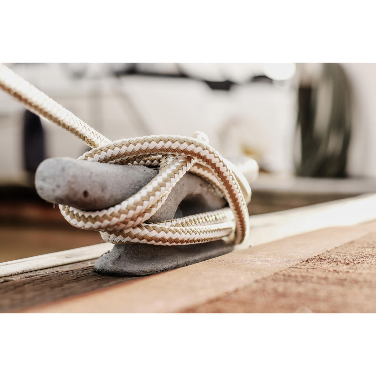 Dock Line CMP Cordage CDL1215WG, 1/2" Diameter - 15' Length, Double Braid, White Gold