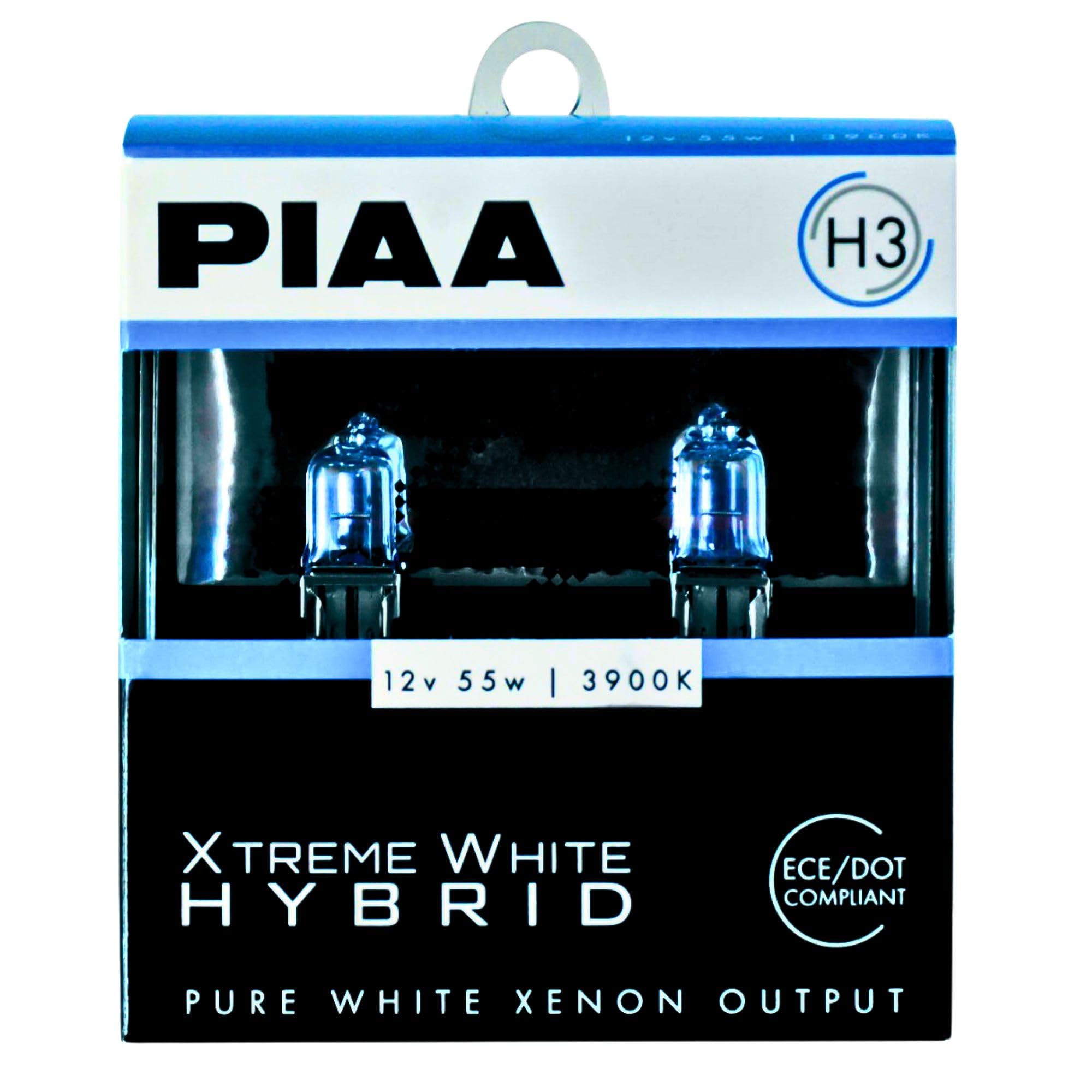 Xtreme White PIAA Hybrid H3 Bulb (3900K - 12V 55W), 2 Pack