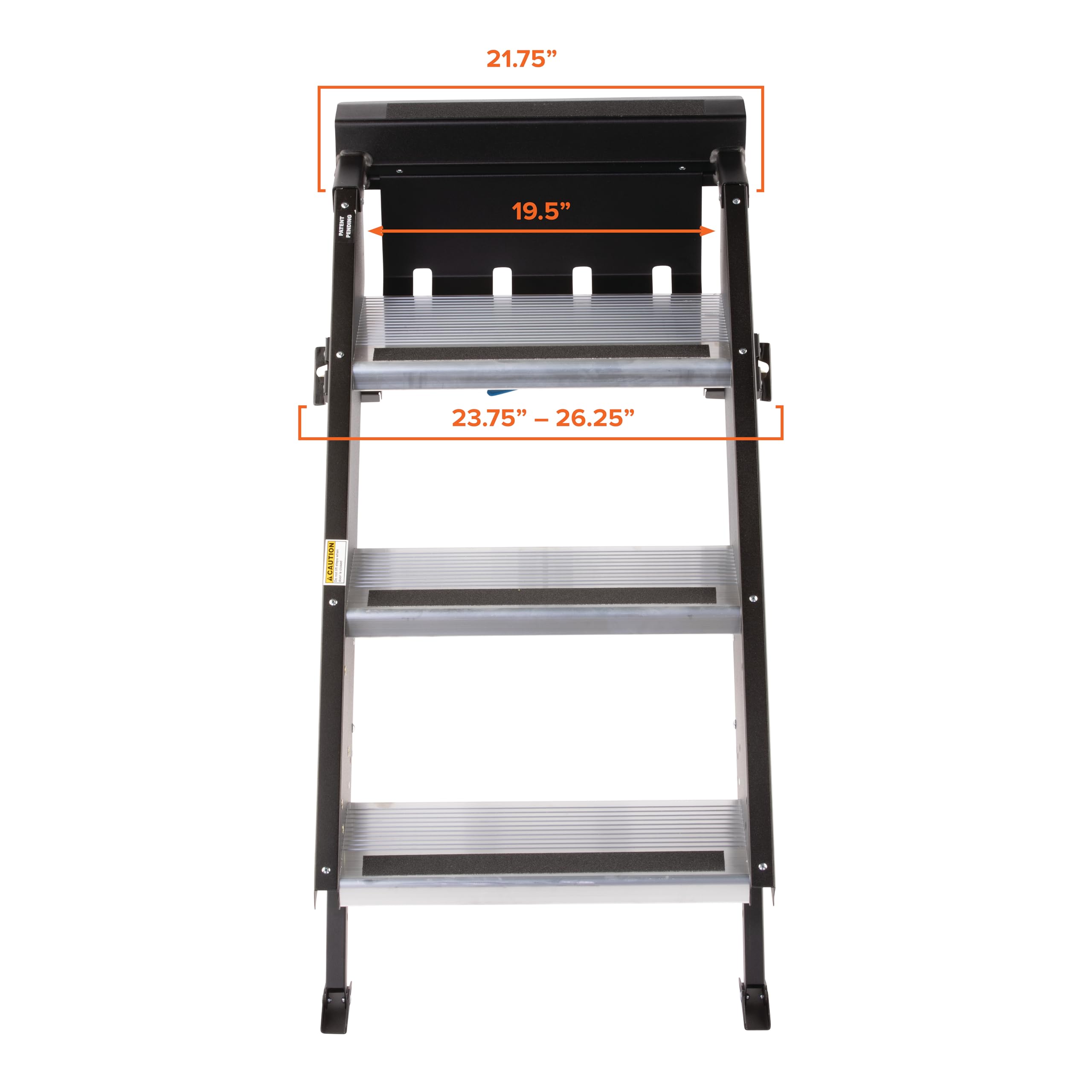 MORryde StepAbove STP-207 Fold-Up RV Entry Step - 3-Step (9" Step Rise), Fits 26" to 28" Door Width