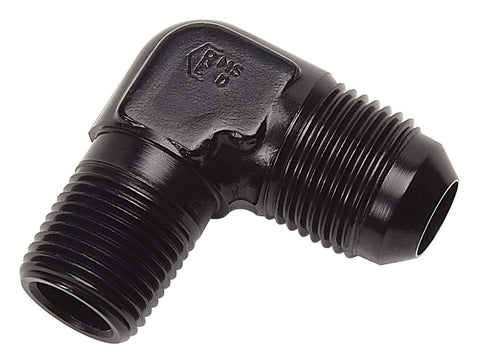 FITTING -16 AN TO 1" NPT 90 DEG BLK ANDODIZE FLARE