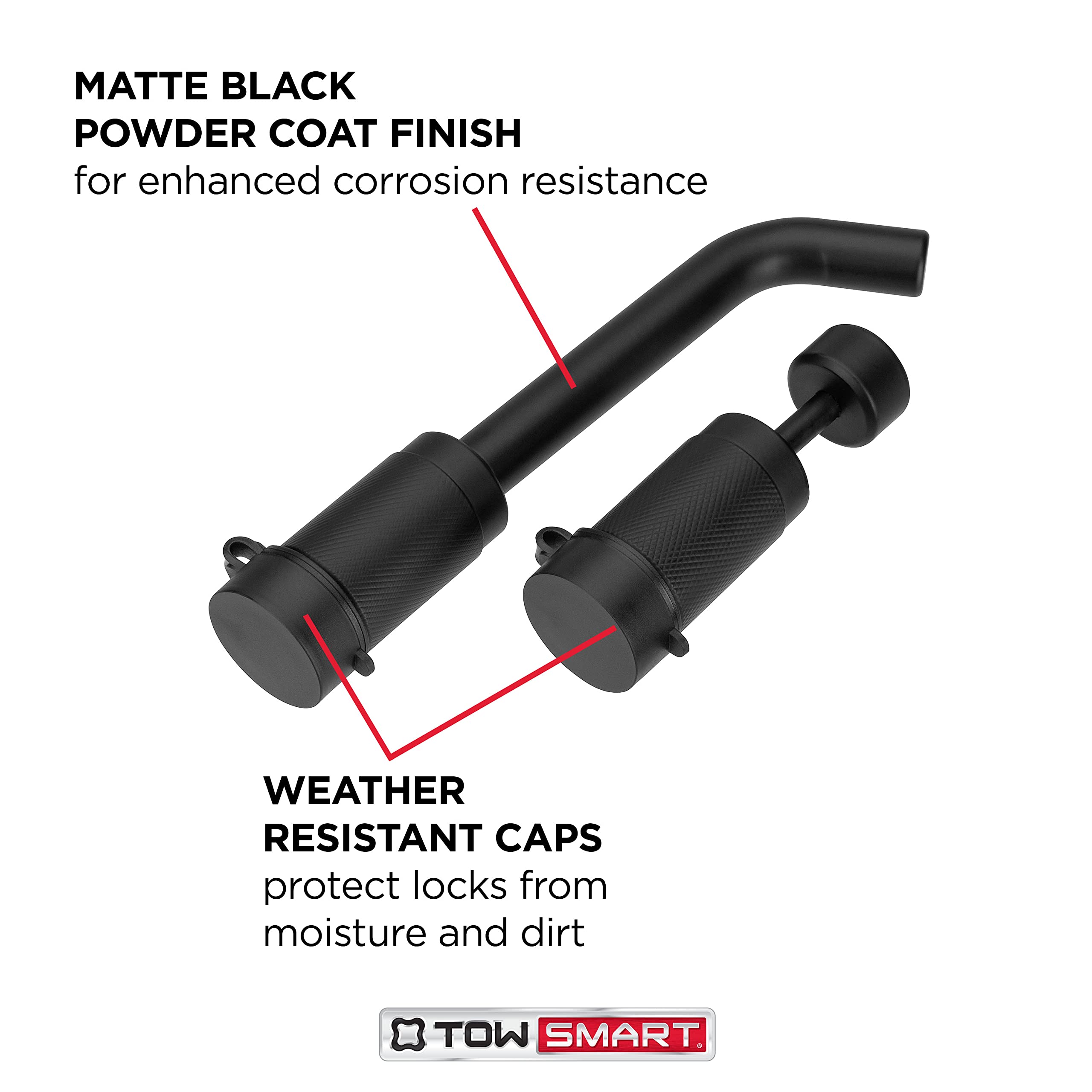 Baja Collection TOWSMART 5/8 in. Steel Bent Pin Barrel Style Receiver Lock and Coupler Lock (Keyed Alike), Fits up to 3 in. receivers