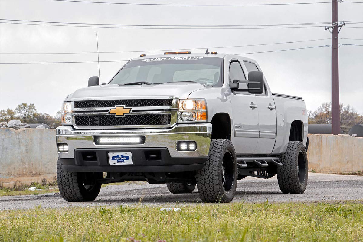 Black Series Rough Country LED Fog Light Kit for 11-14 Chevy 2500/3500HD - 70628