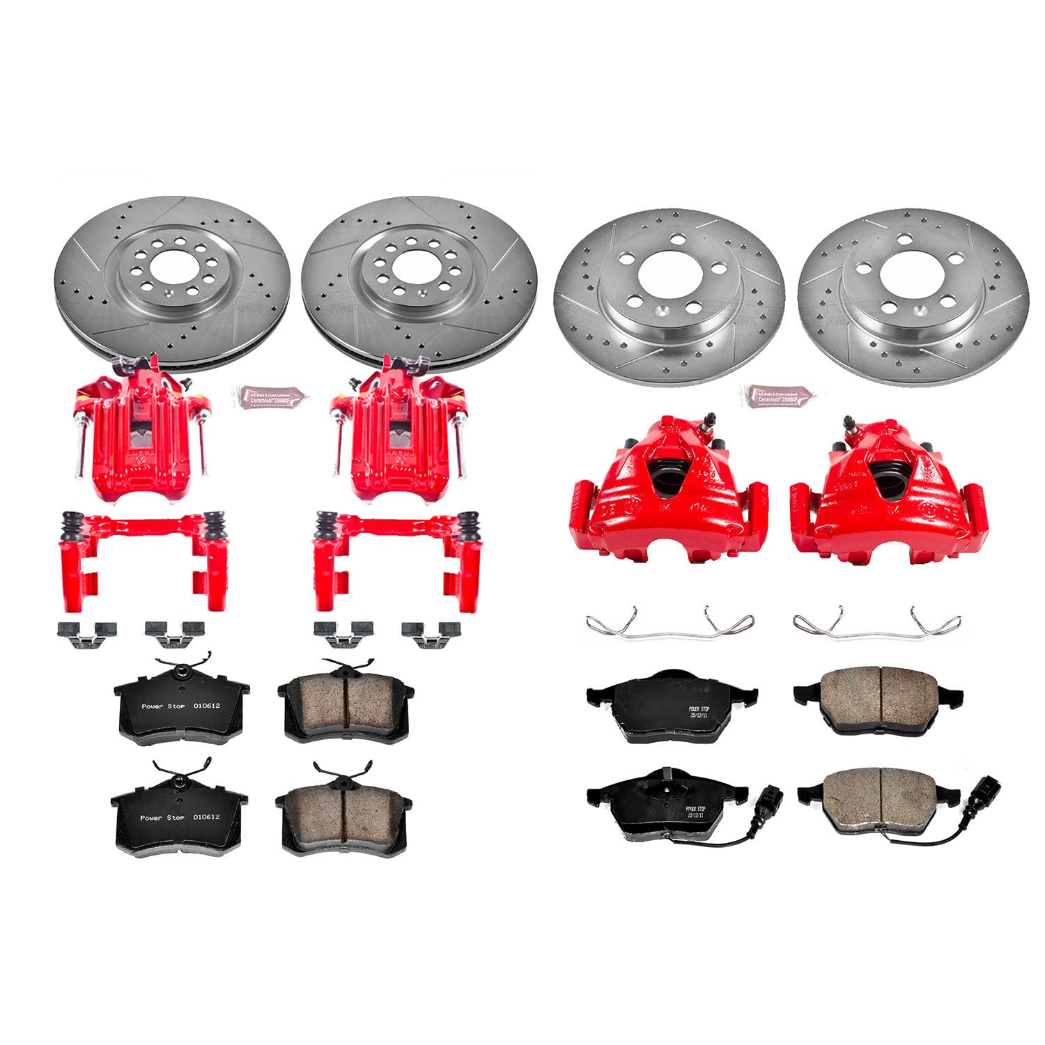 Power Stop Z23 Evolution Sport Performance Brake Kit with Caliper For Audi TT Quattro 2000-2006 [Model Specific]