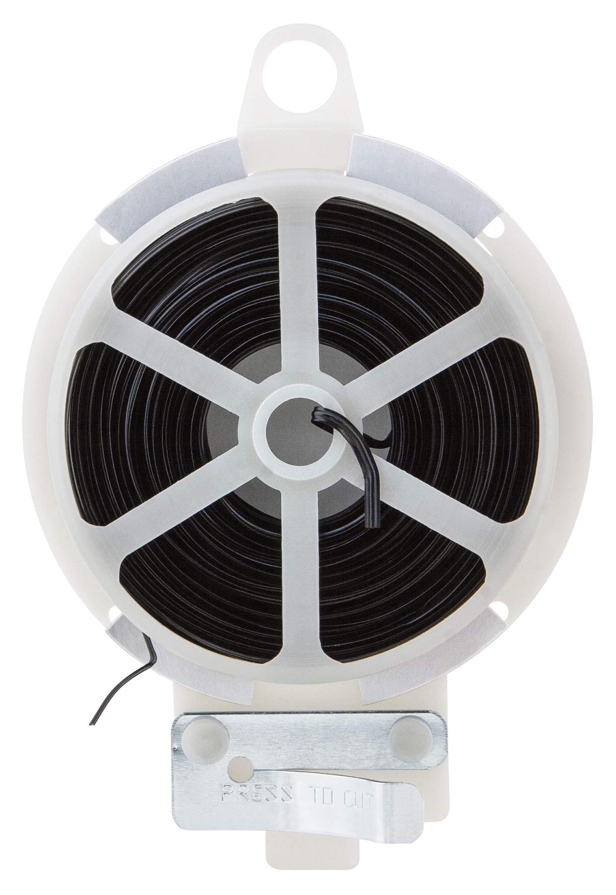 100ft Performance Tool W117 - Strong Plastic-Coated Twist Wire with Cut-to-Length Trimmer for Repairs, Organization & Gardening, Indoor/Outdoor Use