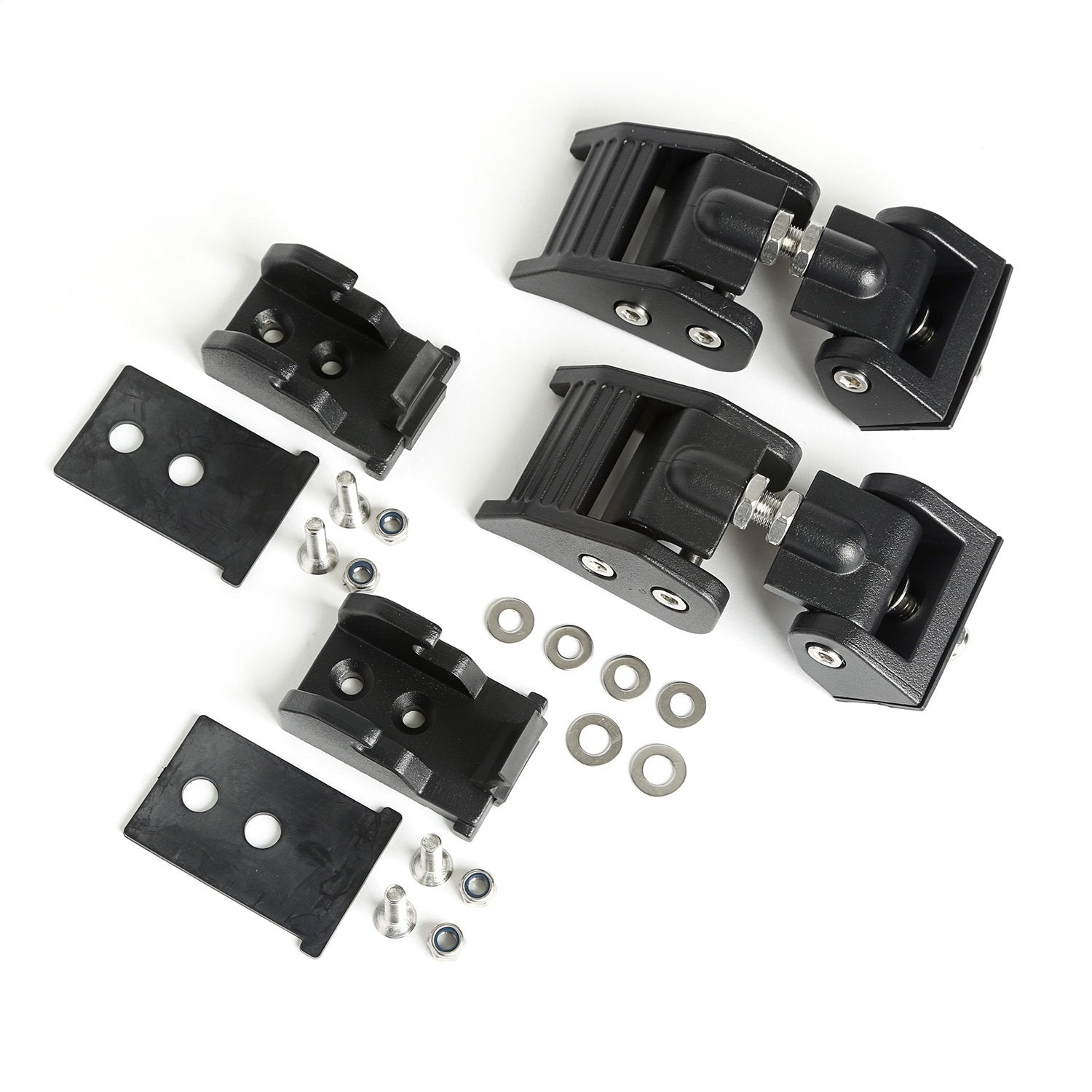 Hood Catch Kit, Rugged Ridge Textured Black | 11210.18 | Fits 1997-2006 Jeep Wrangler TJ