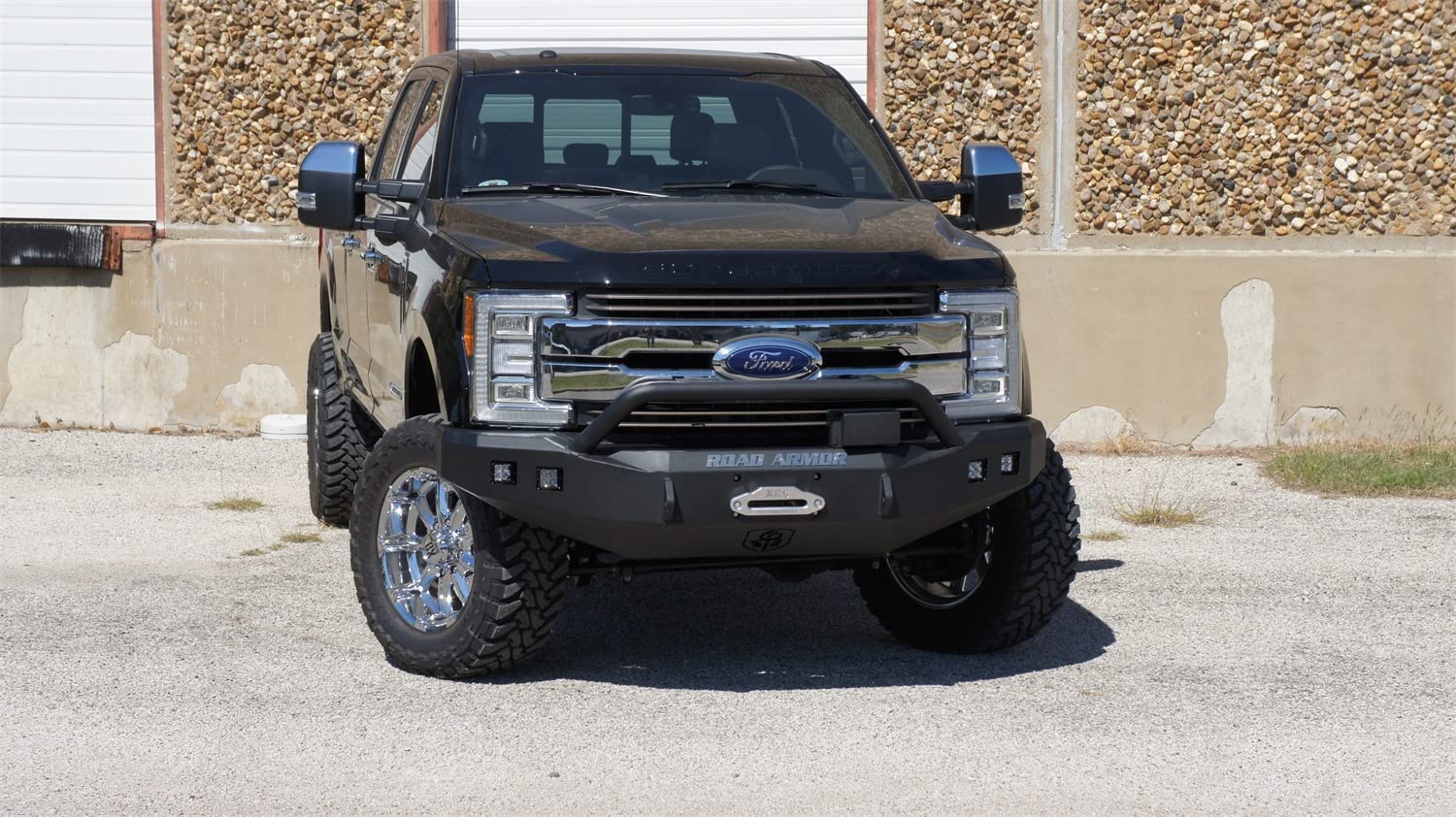 Stealth Road Armor 617F4B Front Winch Bumper Pre-Runner Guard - Texture Black - Compatible with: 2017-2022 Ford F-250 F-350