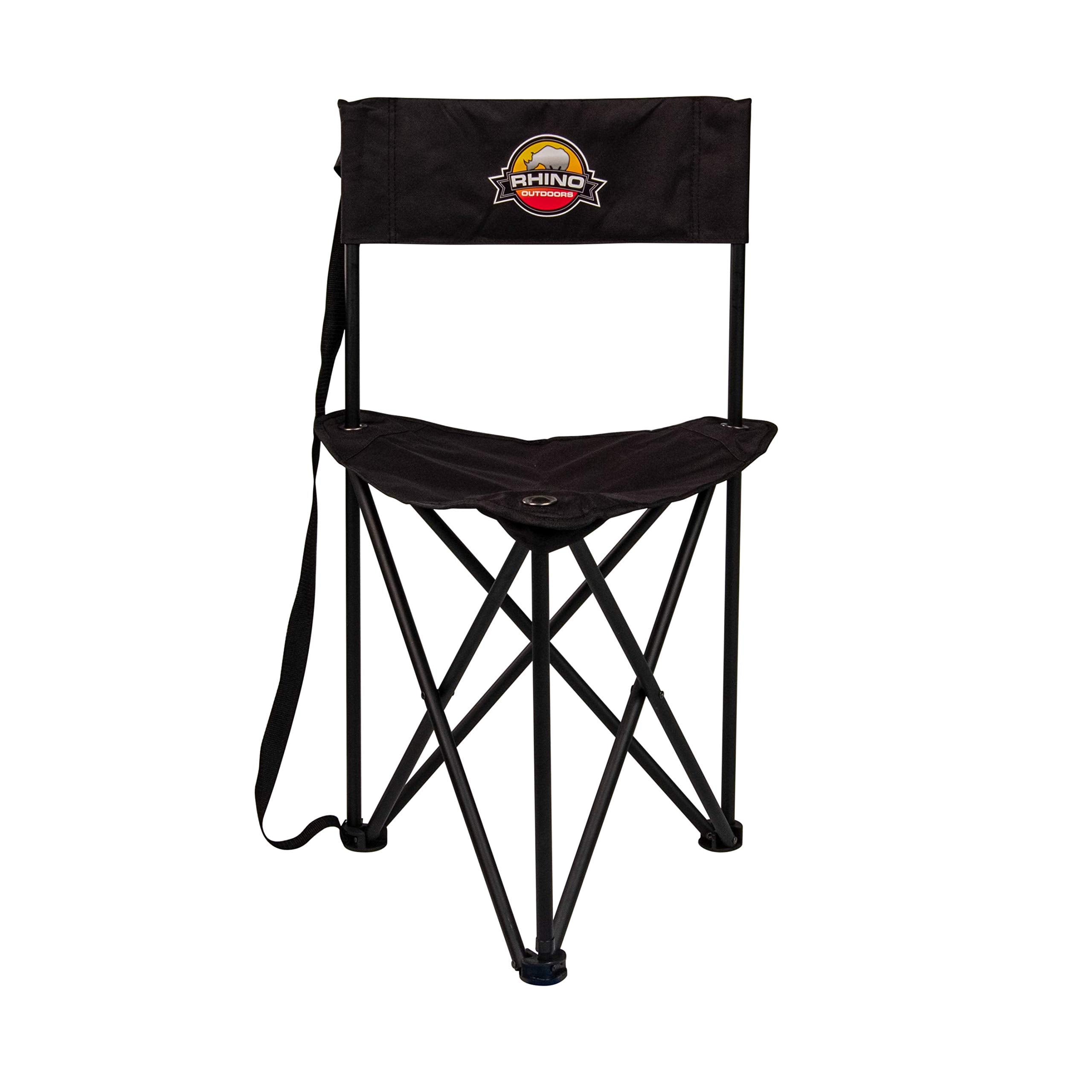 Outdoors Rhino Blinds RC-377 Folding Tripod Hunting Chair, Black