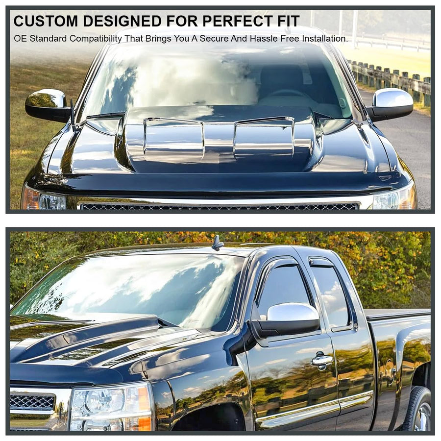 Spec-D Tuning Chrome Left Driver Side Power Heated Power Fold LED Arrow Mirror Compatible with 2007-2013 Chevy Silverado GMC Sierra