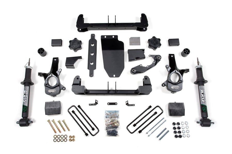 6.5 inch Zone Offroad Full Suspension w/Replacement Strut | w/Cast Steel Control Arms | No Shocks | Compatible with Chevrolet Silverado/GMC Sierra 1500 4WD (2014, 2015, 2016, 2017, 2018)