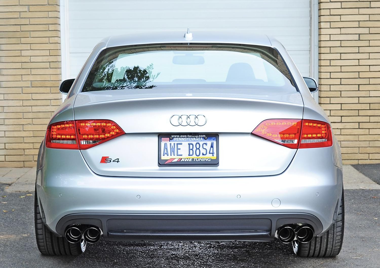 Audi B8 / B8.5 S4 AWE Tuning 3.0T Touring Edition Exhaust - Black Diamond Tips (90mm)