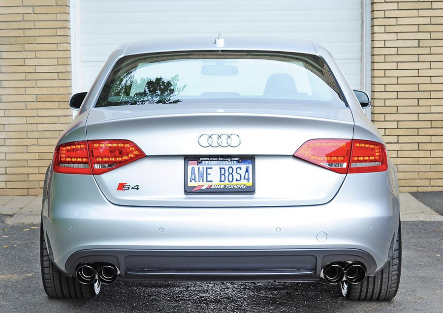 Audi B8 / B8.5 S4 AWE Tuning 3.0T Touring Edition Exhaust - Black Diamond Tips (90mm)