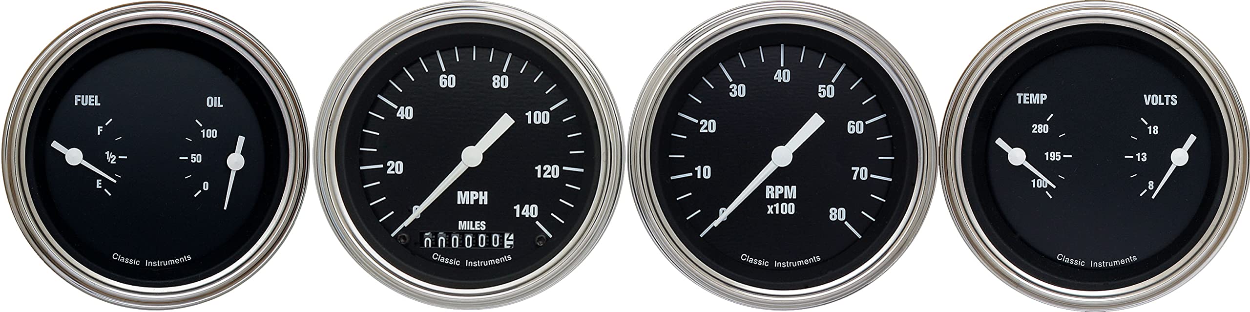 Hot Rod Series Classic Instruments HR05SLF 4 Gauge Package