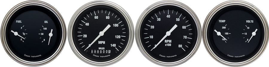 Hot Rod Series Classic Instruments HR05SLF 4 Gauge Package