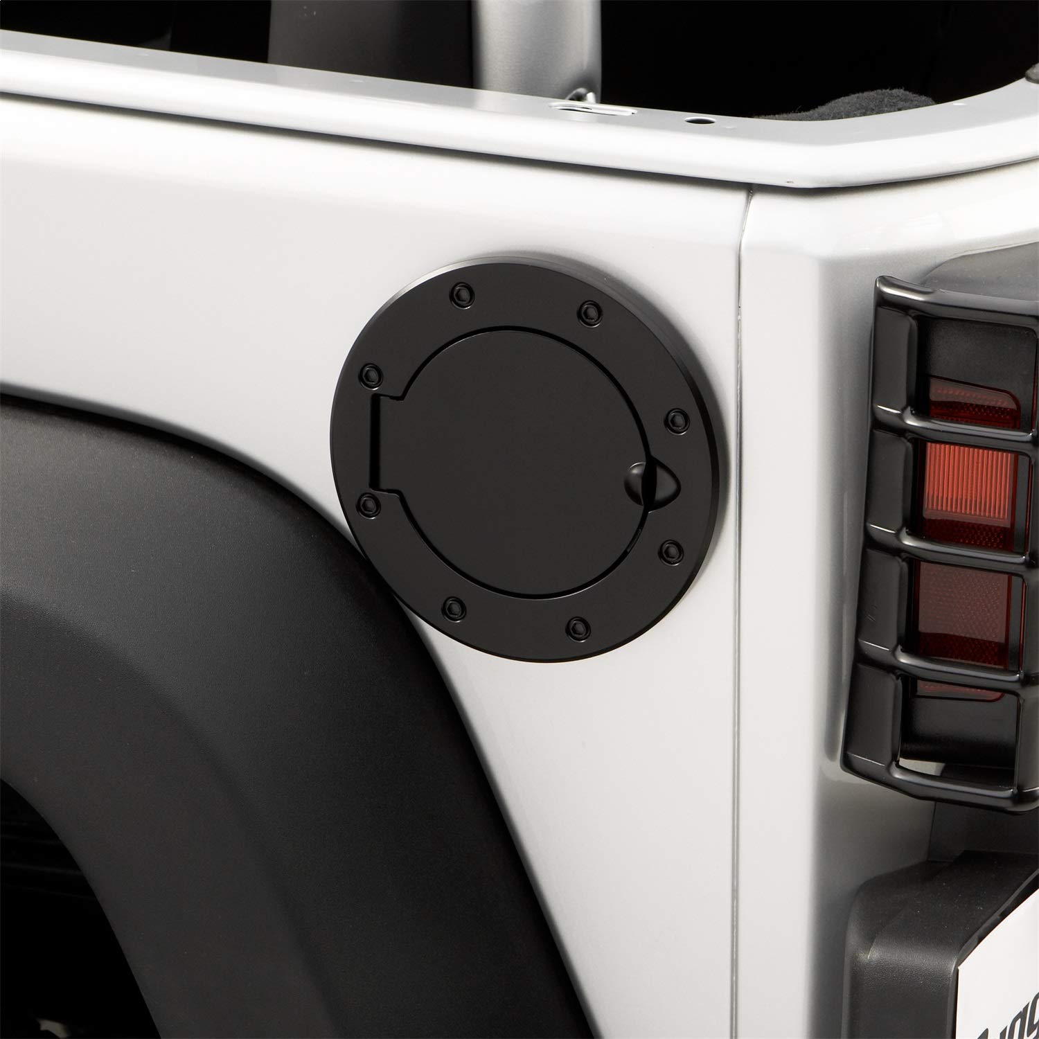 Gas Cap Door, Non-Locking, Black | Rugged Ridge | 11229.02 | Fits 2007-2018 Jeep Wrangler JK