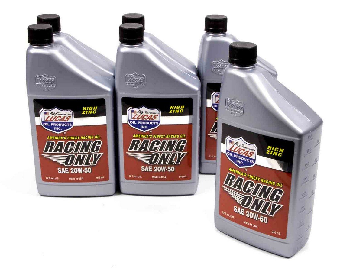 1 qt. Lucas Oil 10620 Semi-Synthetic 20w50 Racing Oil, Case of 6