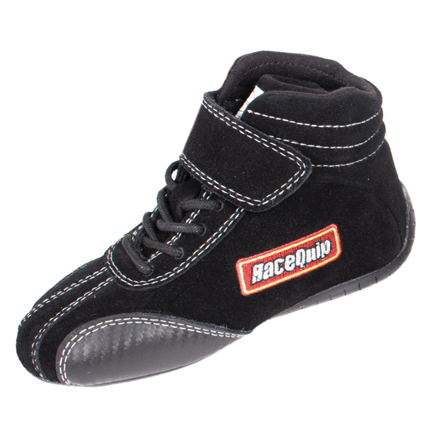 Euro Carbon L RaceQuip Driving Shoes - SFI 3.3/5 - Toddler 6 - Black