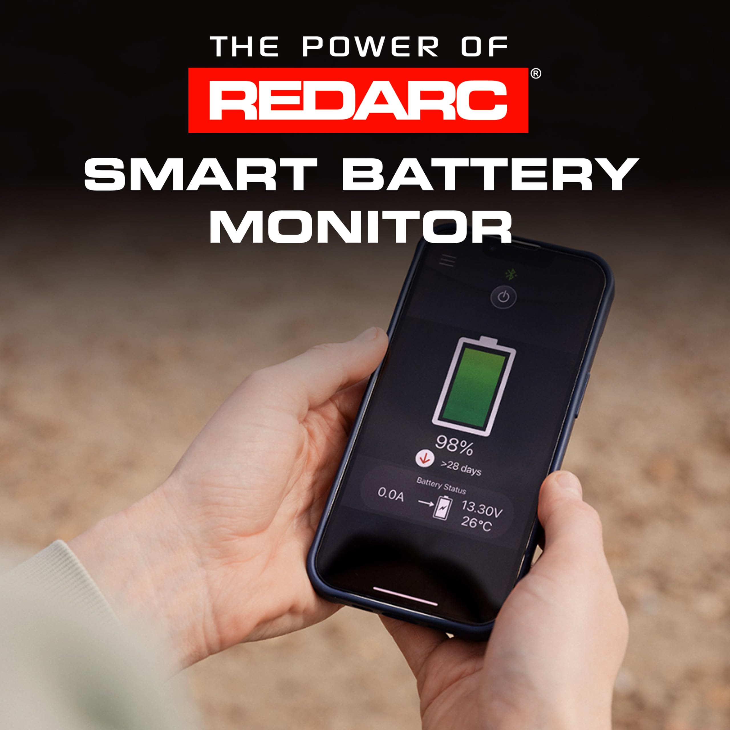 500A REDARC Smart Battery Monitor for 12V Systems, Bluetooth 5.1 with RedVision App Integration, Real-Time Accuracy for State of Charge, Time Remaining, Current Flow, Up to 42 Meters Wireless Range