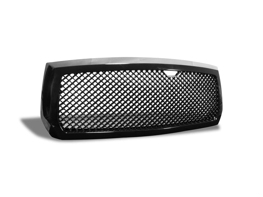 7147713 Armordillo USA Mesh Front Hood Grille - Gloss Black Fits 2005-2007 Dodge Dakota