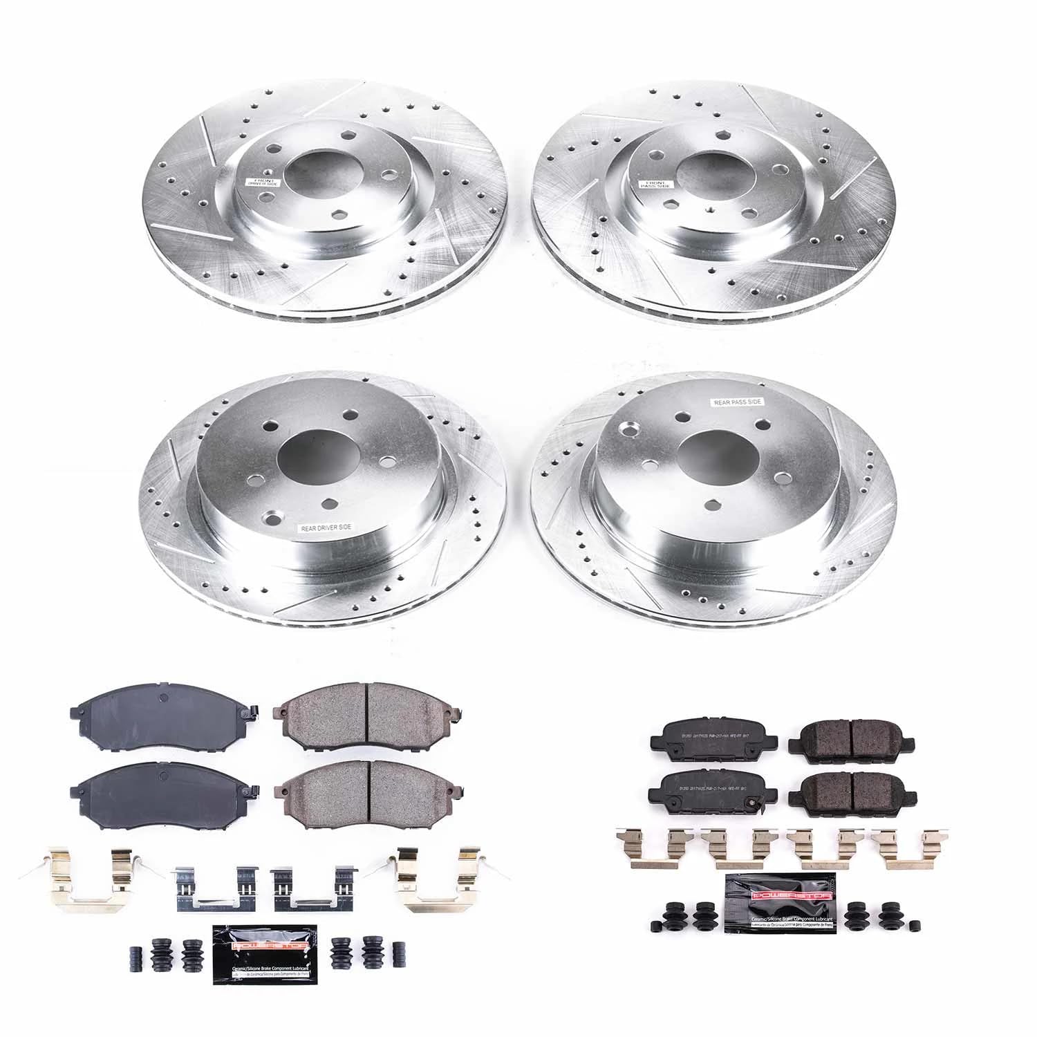 Power Stop K8061 Z23 Evolution Sport Brake Upgrade Kit Front & Rear For INFINITI Q70 2014-2019, INFINITI Q70L 2015-2019, INFINITI QX70 2014-2017 [Model Specific]