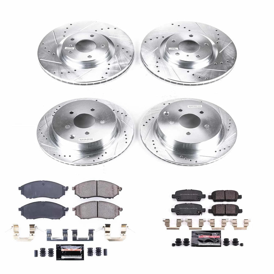 Power Stop K8061 Z23 Evolution Sport Brake Upgrade Kit Front & Rear For INFINITI Q70 2014-2019, INFINITI Q70L 2015-2019, INFINITI QX70 2014-2017 [Model Specific]