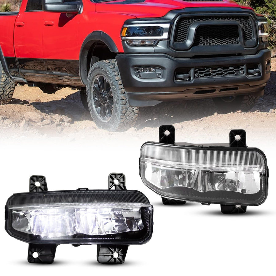 Winjet Driving LED Fog Lights Compatible with [2019 2020 2021 RAM 1500 2500 3500] Only