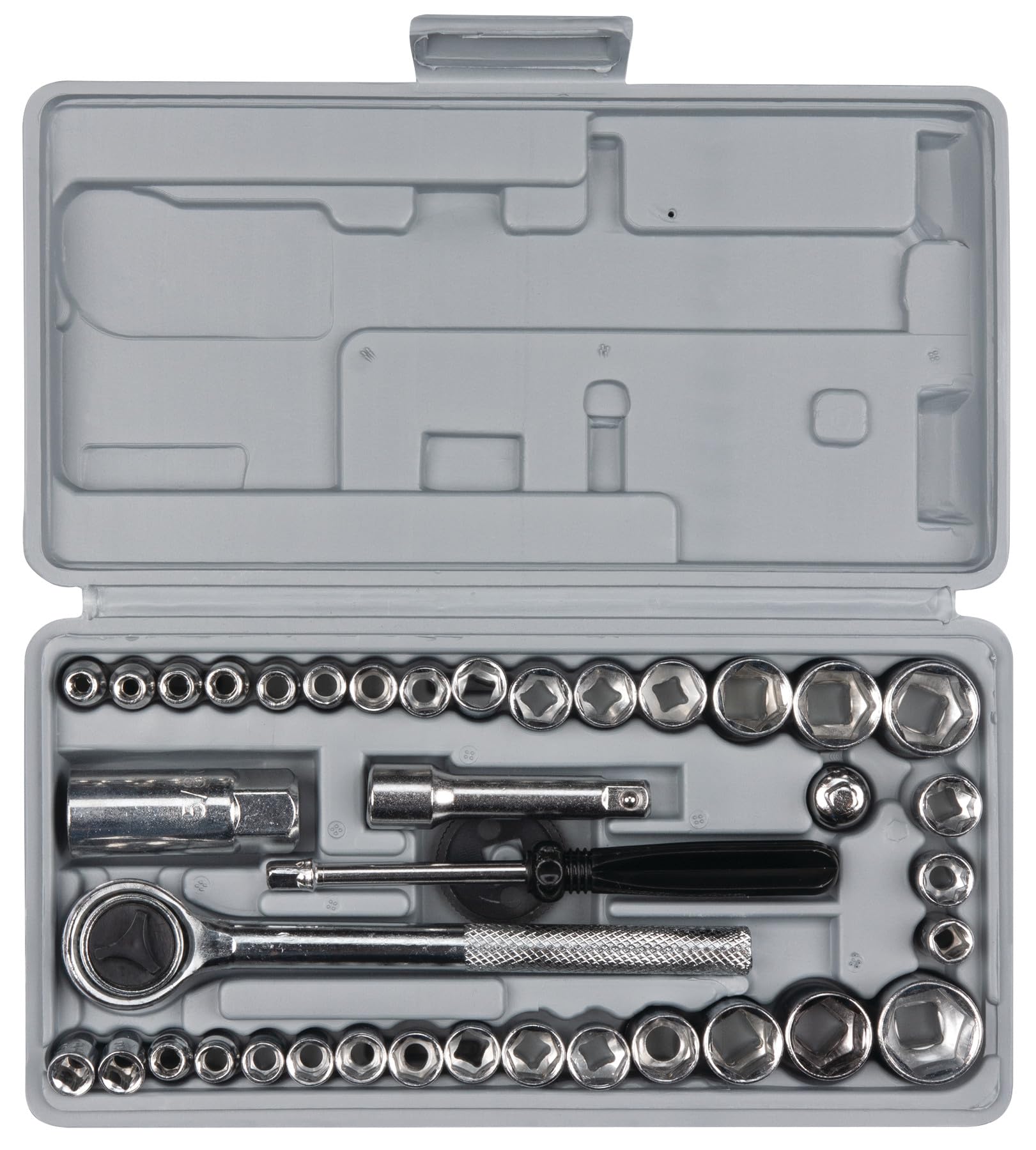40-Piece Performance Tool W1173 SAE/Metric Socket Set, 1/4-Inch & 3/8-Inch Drive