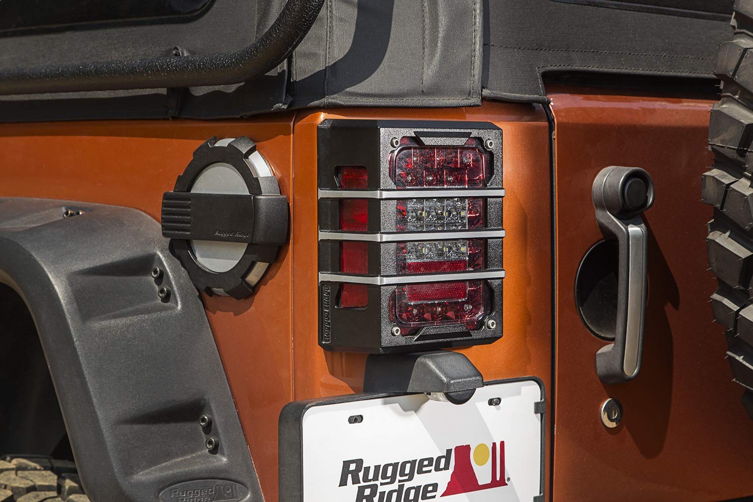 Elite Guard Kit, Rugged Ridge Tail Light, Brushed Black | 11226.04 | Fits 2007-2018 Jeep Wrangler JK