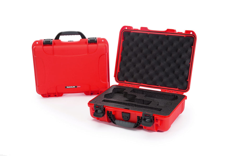 2UP Nanuk 910 Waterproof Classic Pistol Hard Case - Red (910-CLASG9)