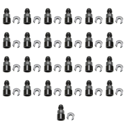 Edelbrock 644117 Adapter EFI Fitting -6 An Male To 5/16" Sae Quick DiSConnect Female SCrew Type Blk Anodized Finish Bulk Pkg Of 25
